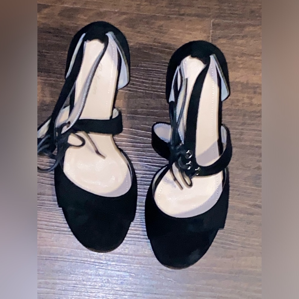Latasa Women's Heels Dress Sandals (8, Black) Elegant Black Women's Shoes